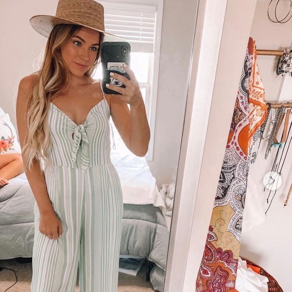Show Me Your MuMu Other - Show Me Your Mumu Striped Mint Jumpsuit